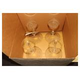 4 Princess House crystal martini glasses
