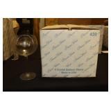 4 Princess House balloon stem glasses