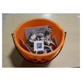 Pumpin bucket with Ganz and other ornaments