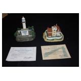 2 Danbury Mint Lighhouses - Kan Non Zaki and East