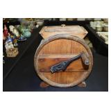 Antique wooden butter churn