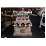Wood and metal decorative bird cage