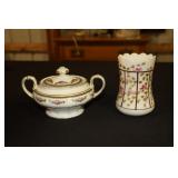 K & A Krautheim Selb Bavaria lidded sugar and a