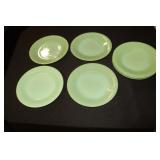 8 Fire King Jadeite plates