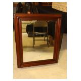 Mahogany framed mirror 24.25 X 28.25