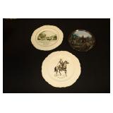 3 Confederate plates - 2 Stonewall Jackson and 1