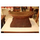 Wooden Bongo style stool or wooden headrest (has