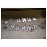 Tin Merry Christmas flag banner