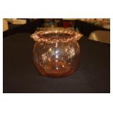 Hocking Glass Co pink depression Old Colony open