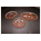 Hocking Glass Co Old Colony pink depression glass