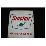 Sinclair Gasoline porcelain metal pump plate