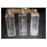 3 Travel Liquor decanter bottles Bourbon Scotch &