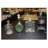 4 Decanters - green Apollo 15, Kings Ransom