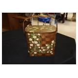 1975 Split Oak basket purse (hand painted by Ruth