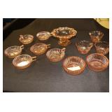 Hocking Glass Co Old Colony pink depression glass