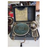 Allen Hough Portable Model 5 Suitcase Phonograph