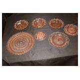 Hocking Glass Co Old Colony pink depression glass