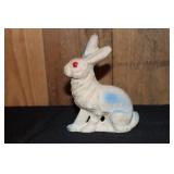Antique paper mache Easter bunny figurine candy