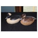 Pair of Ken Kirby hollow carved bufflehead decoys
