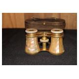 Mother of Pearl opera glasses with case