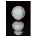 Miniature Gone With the Wind milk glass oil lamp