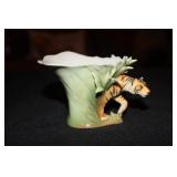 Franz porcelain Jungle Royalty tiger themed vase