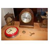 Lot of 4 clocks including Hammond, Schatz, Kundo