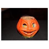 Antique Halloween paper mache Jack O Lantern