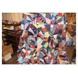 Handmade patchwork quilt top 88 X 92