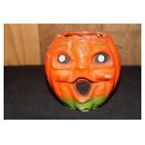 Antique paper mache Halloween Jack O Lantern with