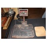 Antique telegraph lot - key, relay and Antique