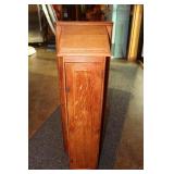 Antique oak lectern with front storage 13.75 X 11