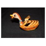 Tin litho duck friction toy