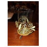 Longaberger bronze leaf hurricane holder