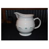 Longaberger Woven Traditions green design pitcher
