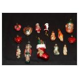 Lot of old Christmas ornaments including West