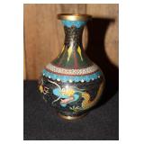 Chinese cloisonne dragon vase