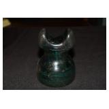 Antique glass insulator with Mickey Mouse ears