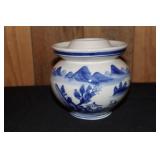 Chinese blue and white porcelain pickling jar