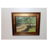 Framed original oil painting on board by local
