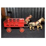 Marx tin litho & pressed steel horse drawn farm
