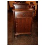 Mahogany 1 drawer stand with bottom storage 21.25
