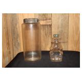 Apothecary jar with lid and a Snow Crest