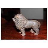 Cast iron lion still bank