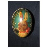 Antique German paper mache Easter egg decorated