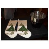 Box containing chocolate enameled waste bucket,