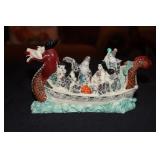 Chinese figurine 8 immortals crossing the sea on