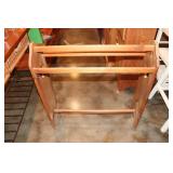 Pine country theme quilt rack with hearts