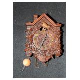 Lux Clock Mfg Co miniature cuckoo clock Waterbury