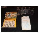 Old Watkins advertising lot - 5 medicine bottles